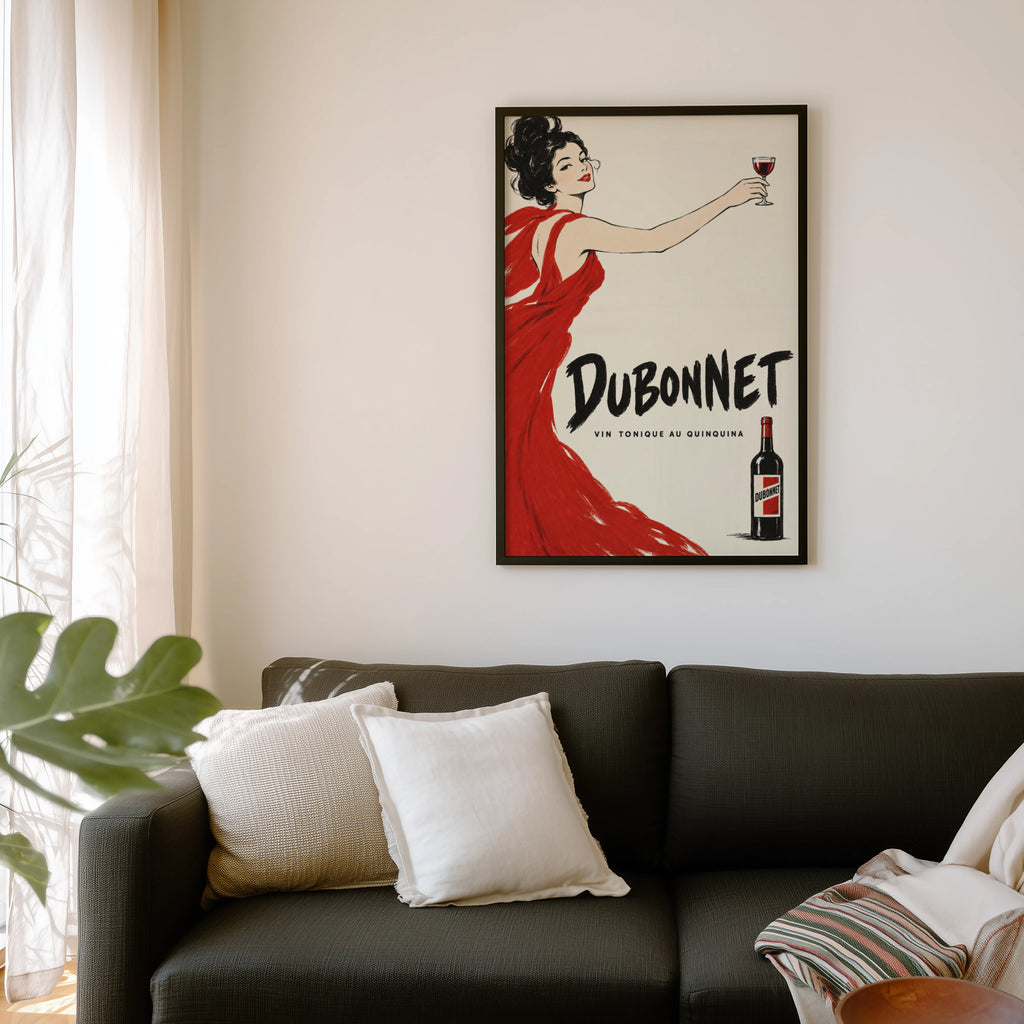 Vintage Dubonnet Print Poster, French Wine Wall Art