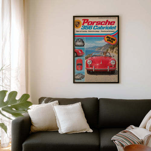 Vintage Porsche 356 Poster, Classic Car Print, Wall Art