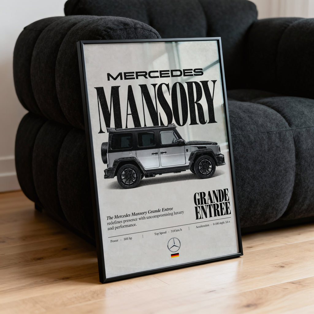 Vintage Mercedes Mansory Print, Car Wall Art