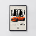 Vintage Nissan Fairlady Z Print, Car Wall Art
