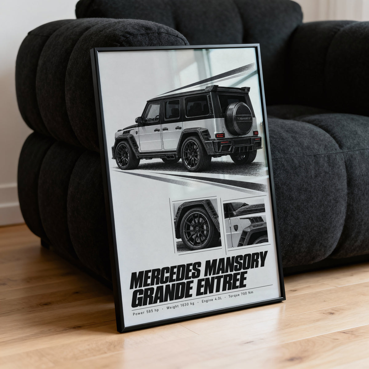 Vintage Mercedes Mansory Print, Car Wall Art