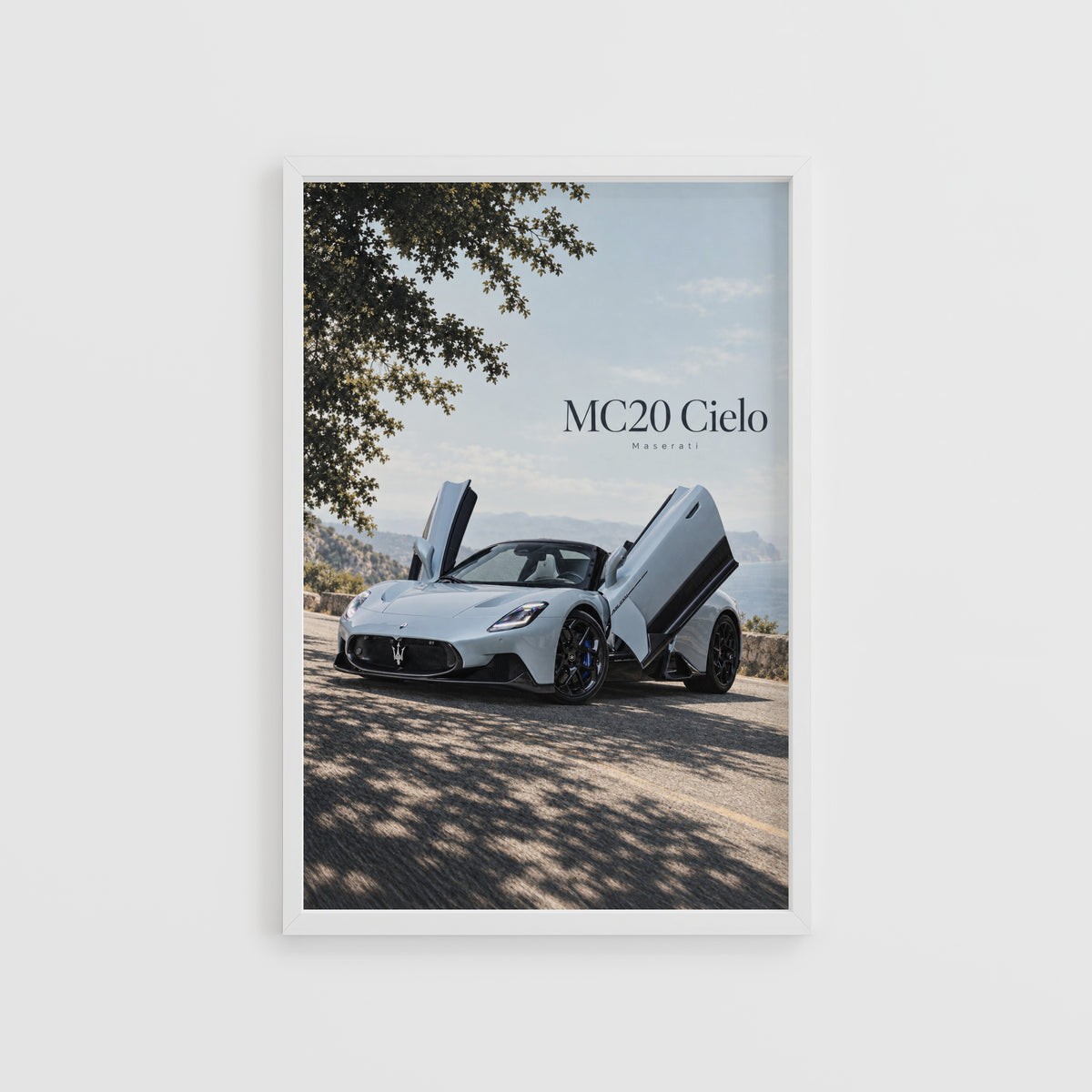 Vintage Maserati MC20 Cielo Print, Supercar Wall Art