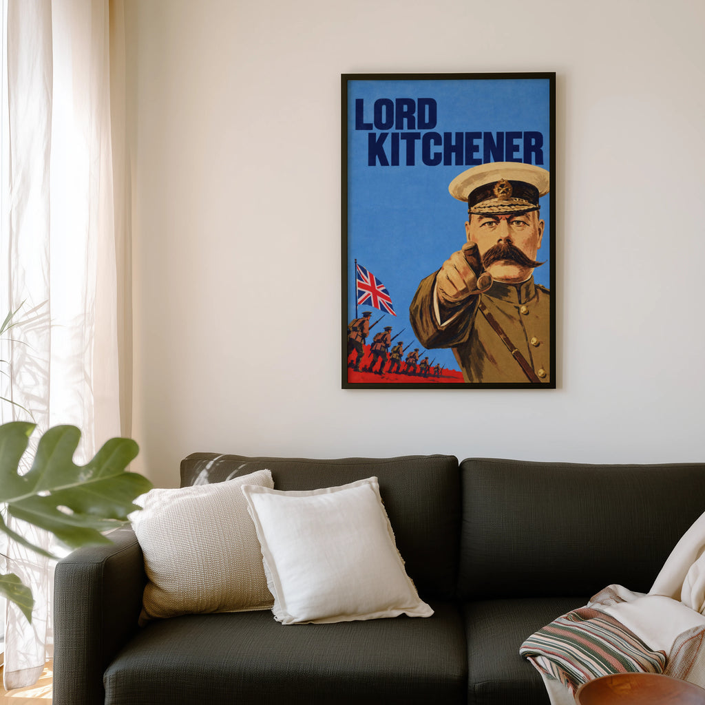 Vintage Lord Kitchener Poster, British Military Wall Art