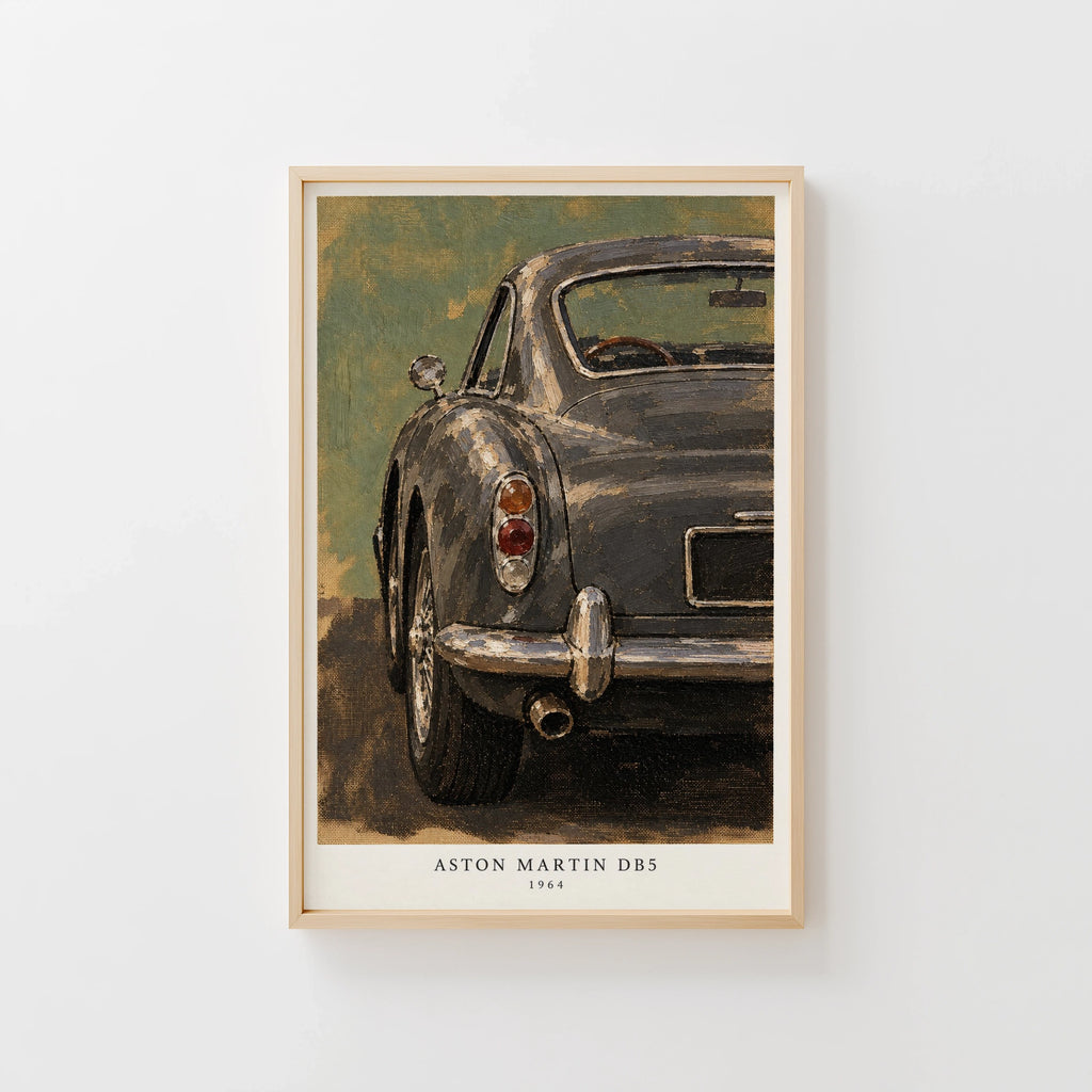 Vintage 1964 Aston Martin DB5 Wall Art, Car Print
