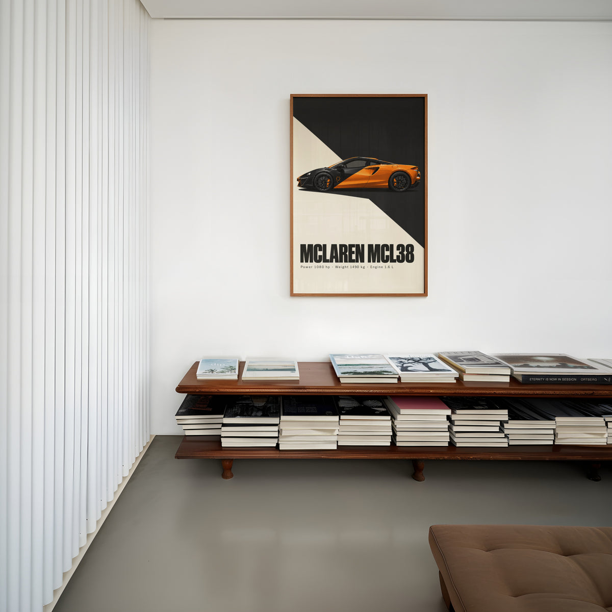 Vintage McLaren MCL38 Print, Supercar Wall Art