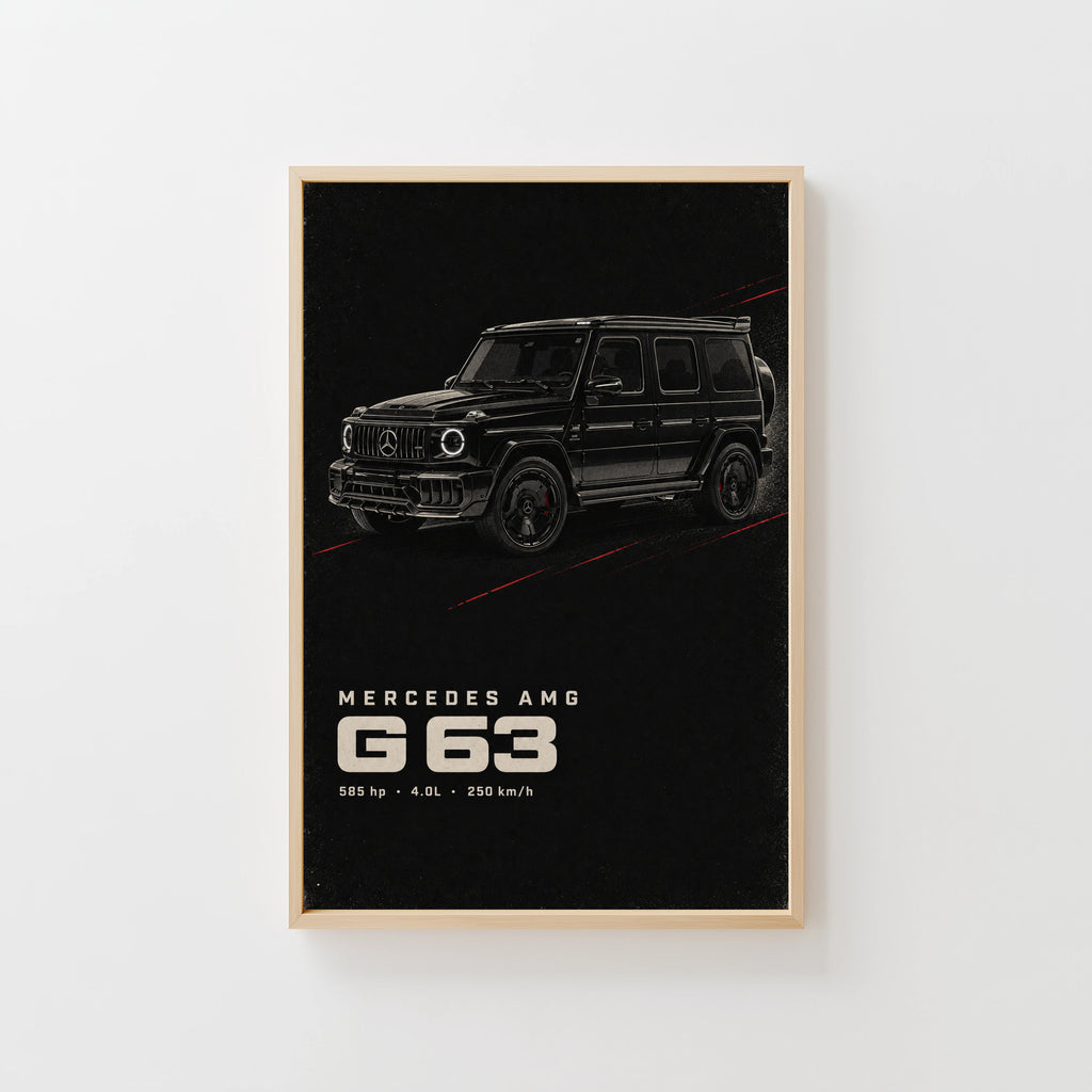 Vintage Mercedes G63 AMG Print, Car Wall Art