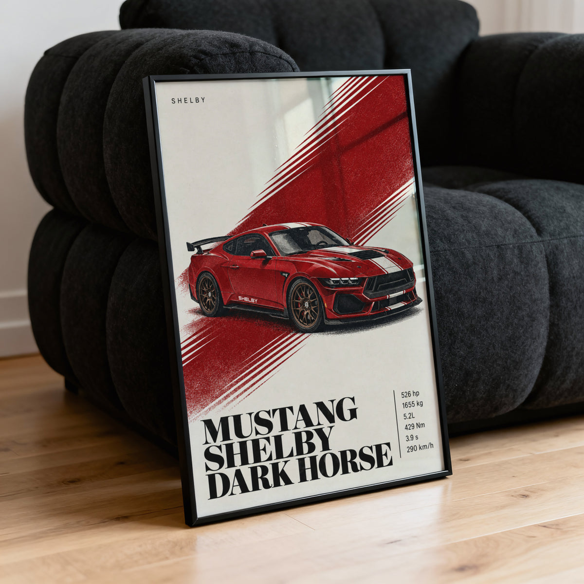 Vintage Mustang Shelby Print, Car Wall Art