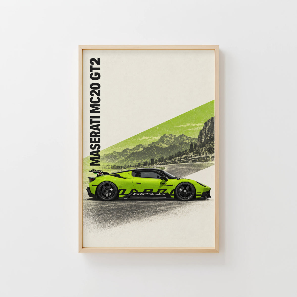 Vintage Maserati MC20 GT2 Print, Car Wall Art