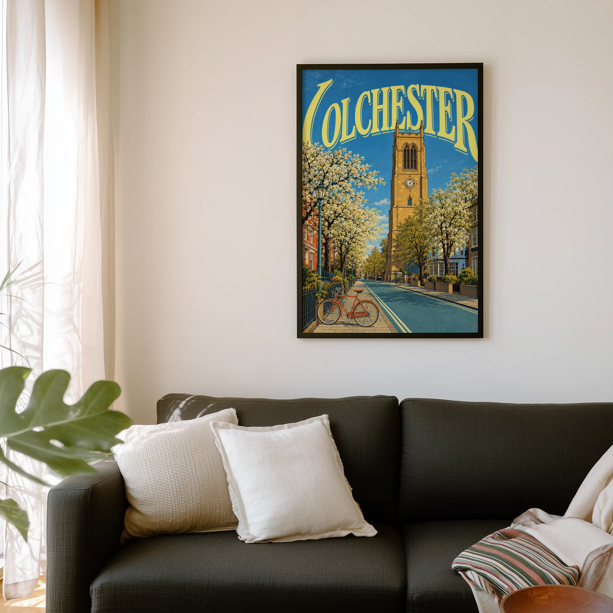 Vintage Colchester Poster, England Wall Art, Spring Print