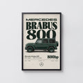 Vintage Mercedes Brabus 800 Print, Car Poster Wall Art