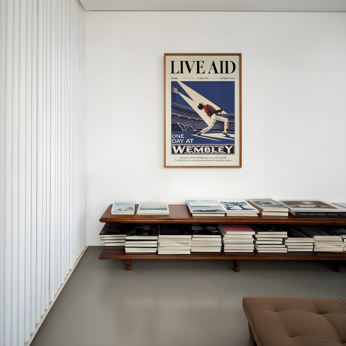 Vintage Wembley Poster, Live Aid 1985 Print, Wall Art