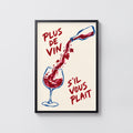 Vintage Wine Print Poster, French Kitchen Wall Art