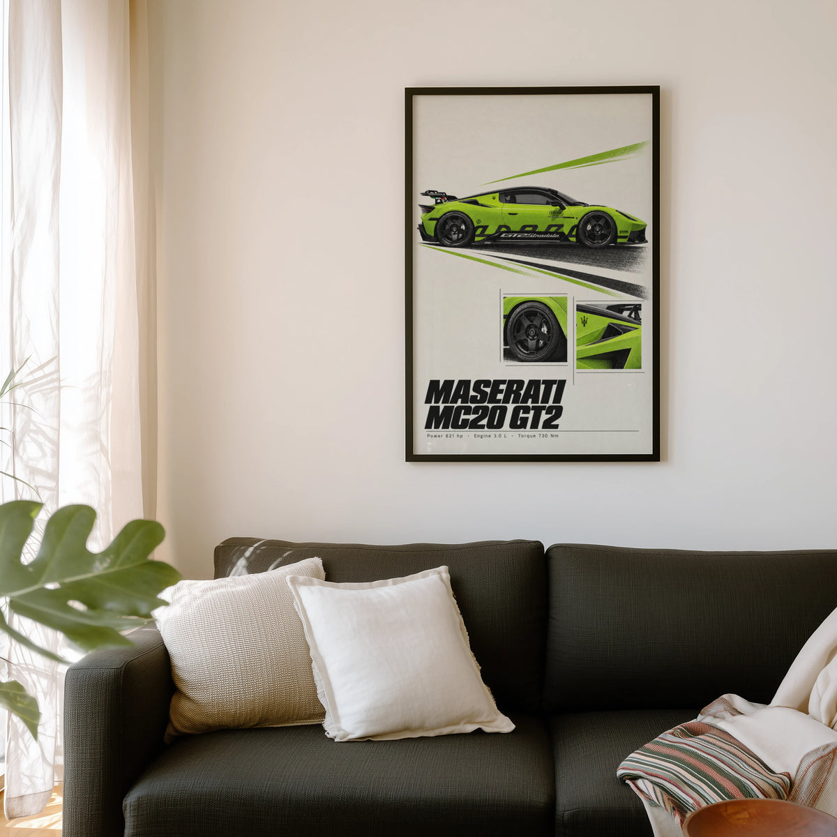 Vintage Maserati MC20 GT2 Print, Car Wall Art