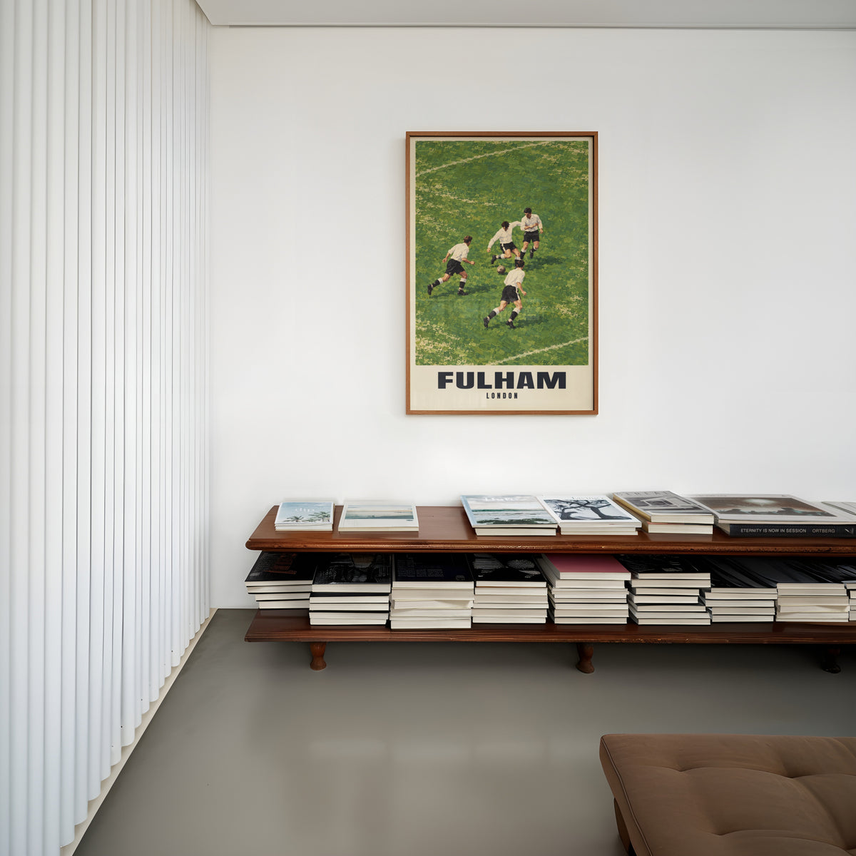 Vintage Fulham London Football Poster, Wall Art, Print