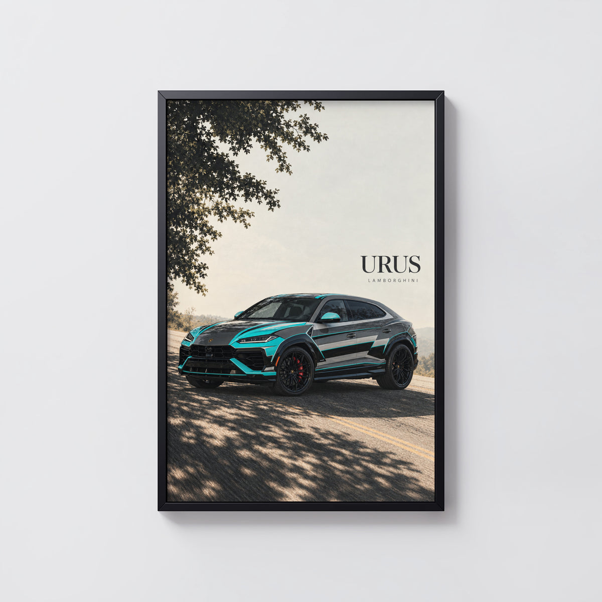 Vintage Lamborghini Urus Print, Supercar Wall Art