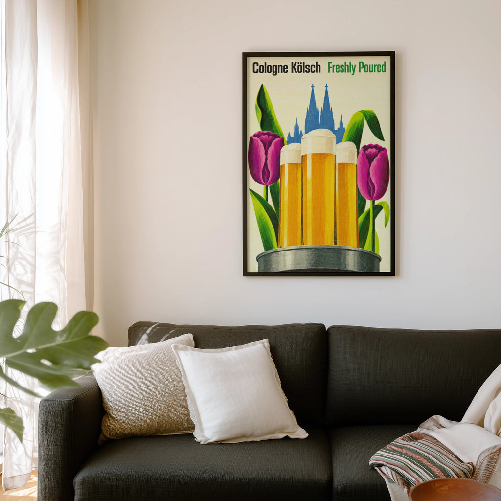 Vintage Cologne Kolsch Beer Print, Tulip Poster