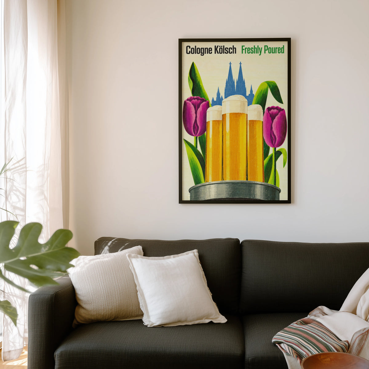 Vintage Cologne Kolsch Beer Print, Tulip Poster