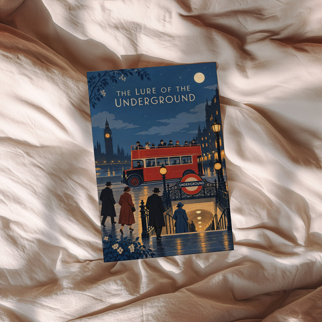 Vintage London Underground Poster, Night Bus Print