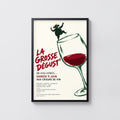 Vintage Wine Print Poster, French Wine Tasting Wall Art