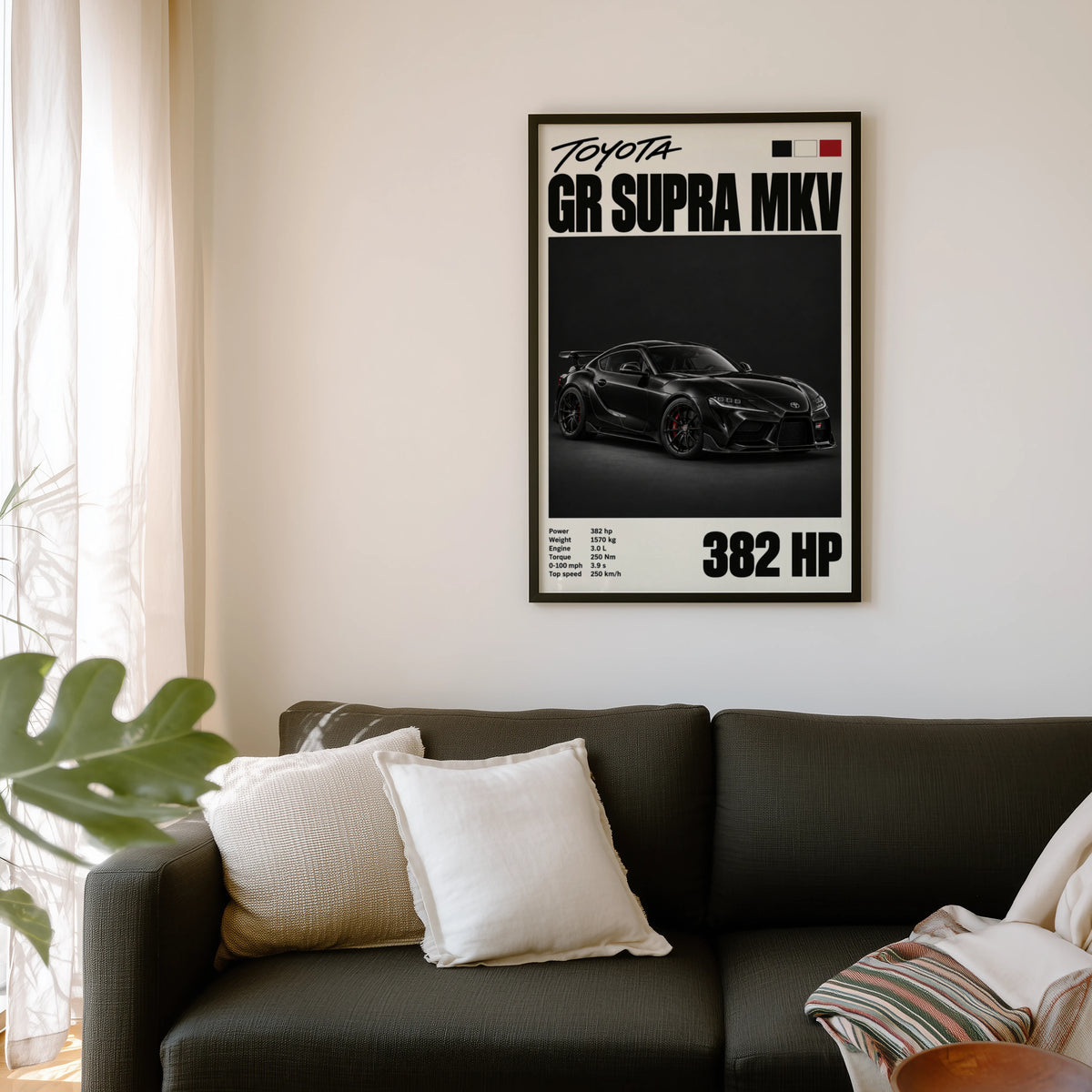 Vintage Toyota GR Supra Print, Car Wall Art