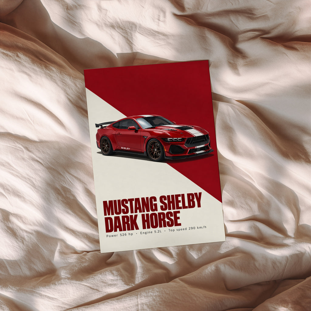 Vintage Mustang Shelby Print, Car Wall Art