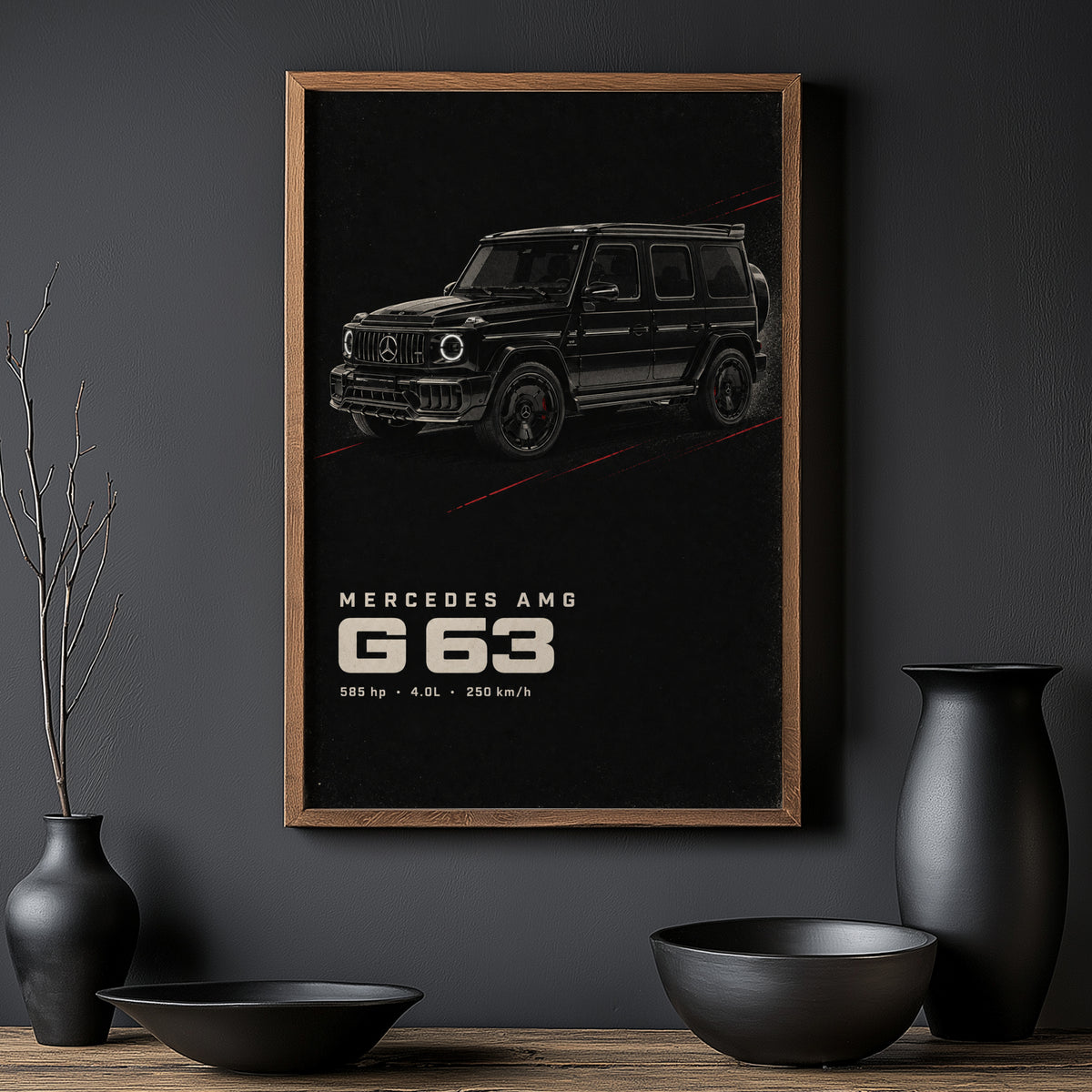 Vintage Mercedes G63 AMG Print, Car Wall Art