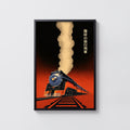 Vintage Train Print Poster, Steam Locomotive Wall Art