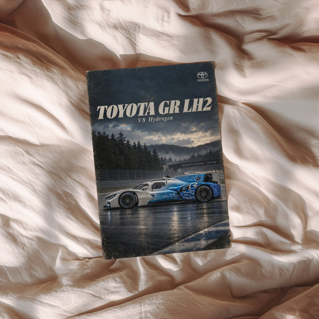 Vintage Toyota GR LH2 Print, Racing Car Wall Art