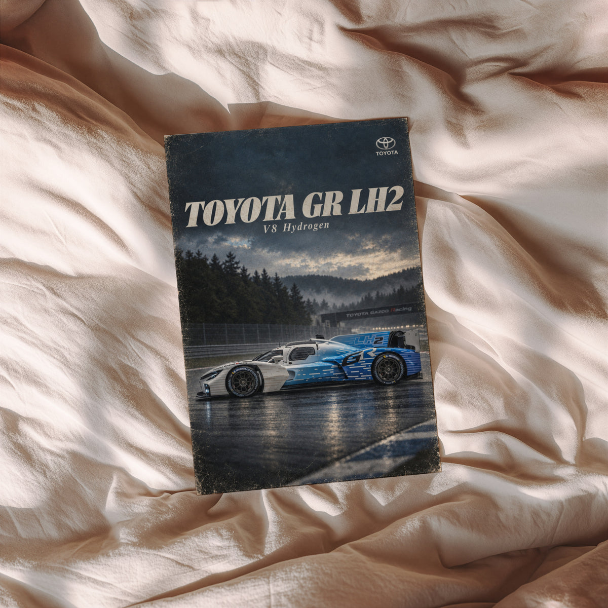 Vintage Toyota GR LH2 Print, Racing Car Wall Art