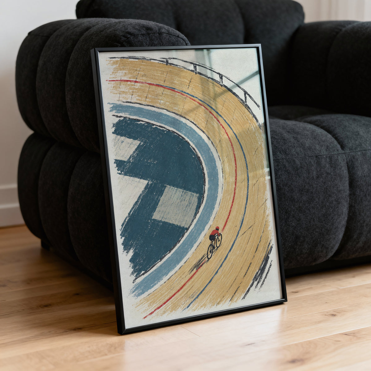 Vintage Velodrome Poster, Track Cycling Wall Art Print
