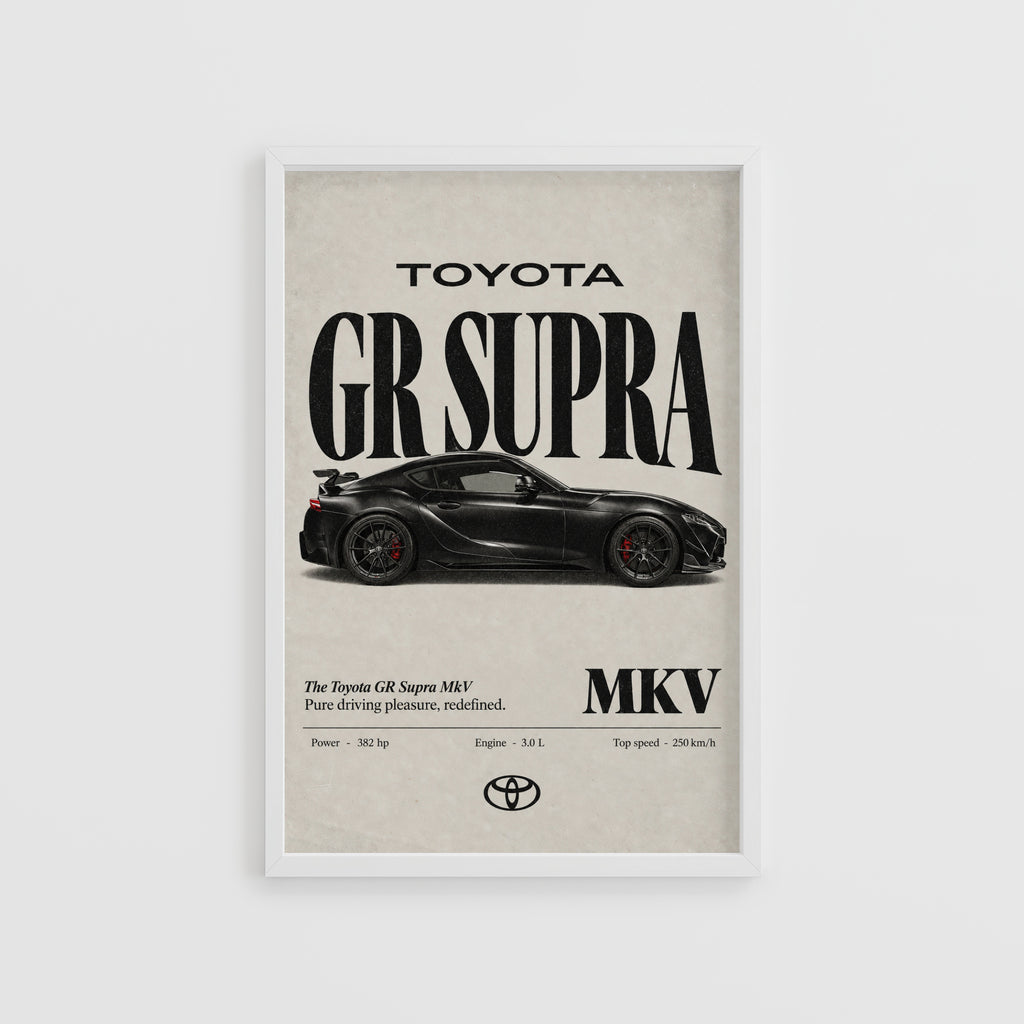 Vintage Toyota GR Supra Print, Car Wall Art