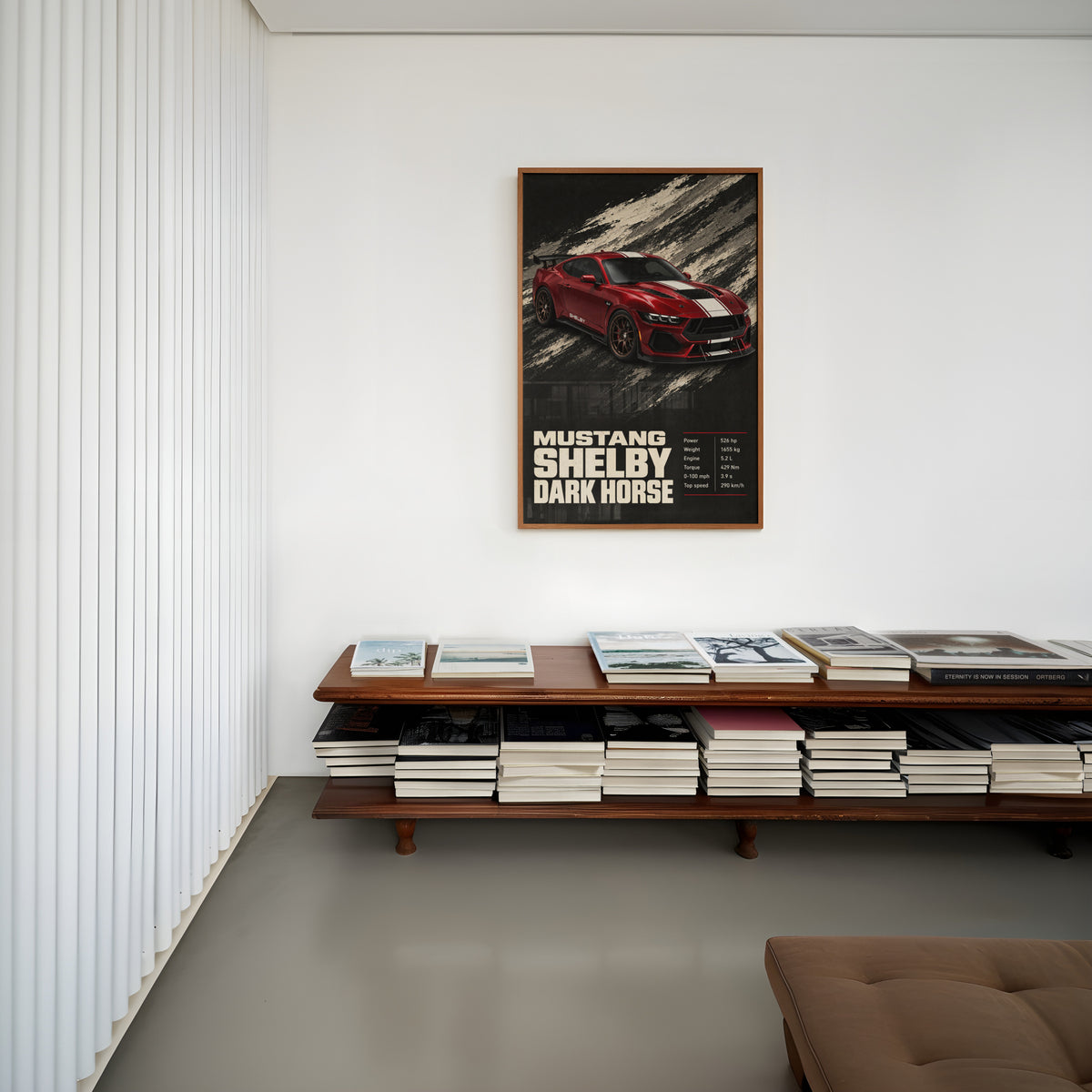 Vintage Mustang Shelby Print, Car Wall Art