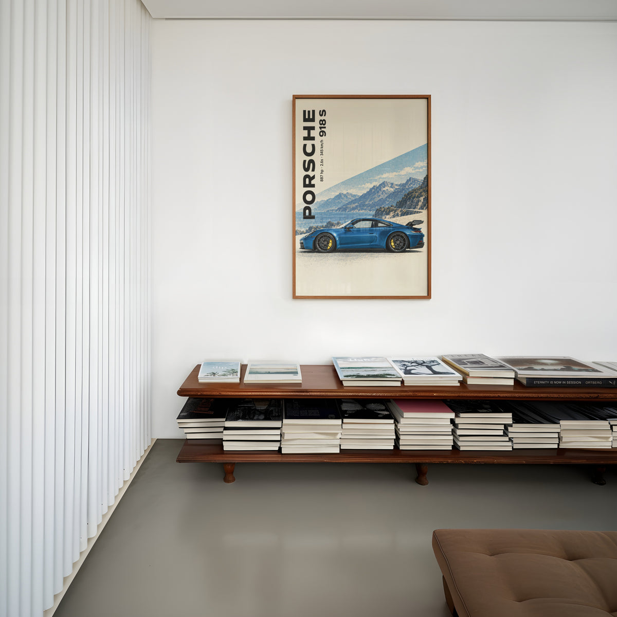 Vintage Porsche 918 S Print, Car Wall Art