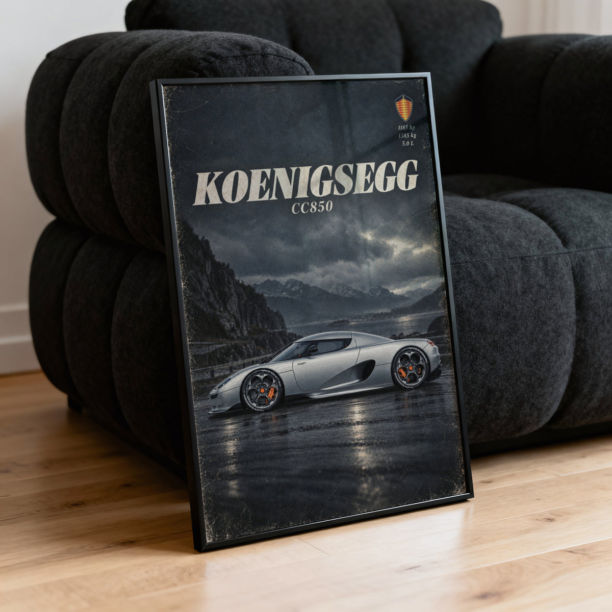 Vintage Koenigsegg CC850 Print, Supercar Wall Art