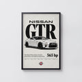 Vintage Nissan GTR Print, Car Poster, Garage Wall Art