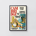 Vintage Cambridge Poster, River Cam Print, Punting Wall Art