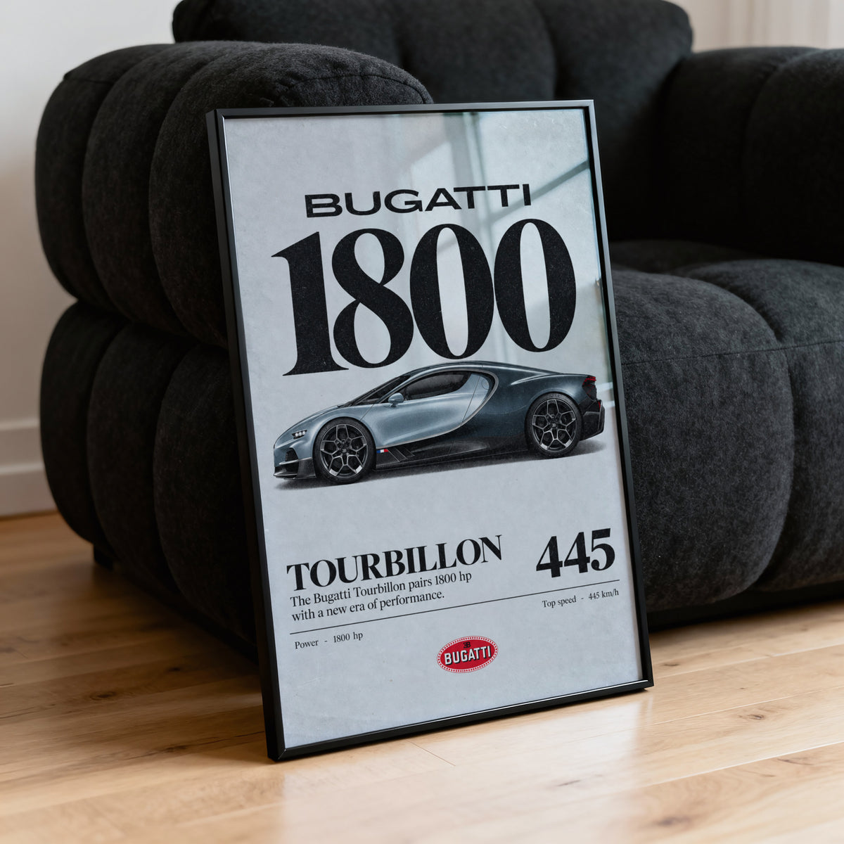 Vintage Bugatti Tourbillon Print, Car Wall Art