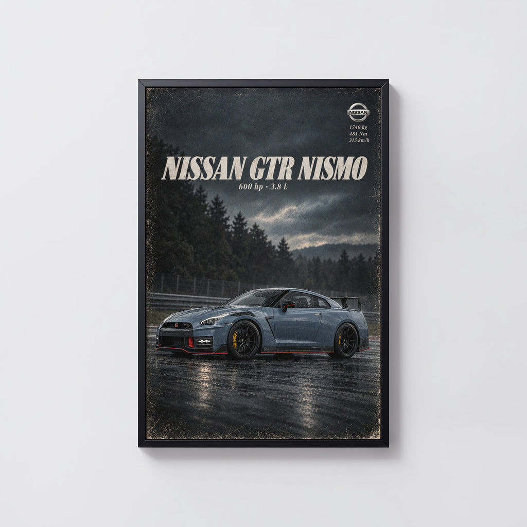 Vintage Nissan GTR Nismo Print, Car Wall Art