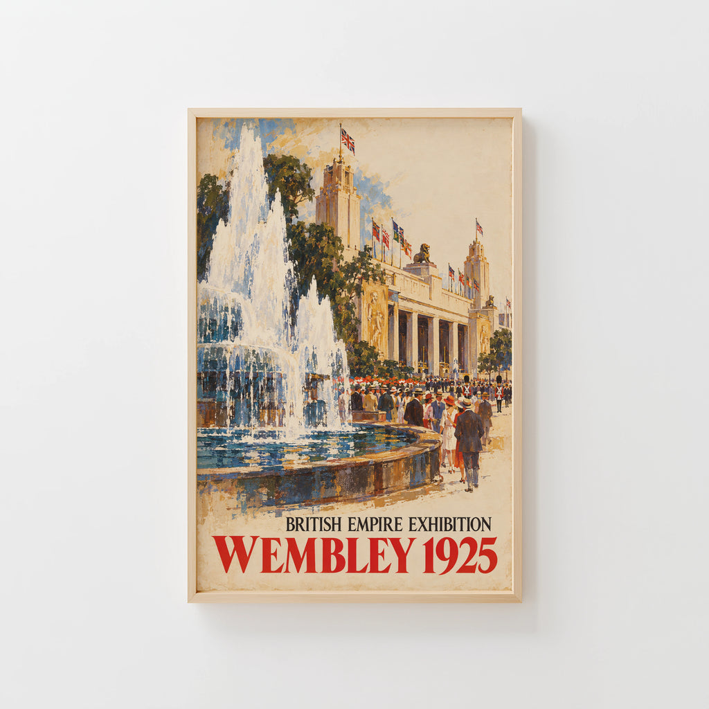 Vintage Wembley 1925 Poster, British Empire Exhibition Print