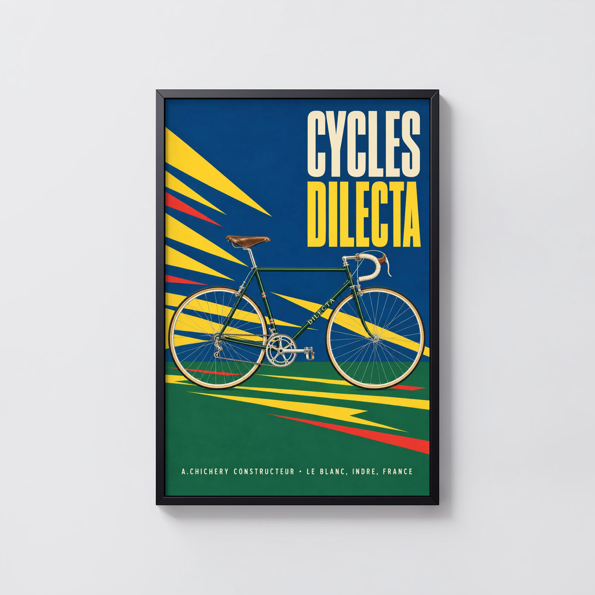 Vintage Bicycle Poster, Retro Cycling Wall Art, Print