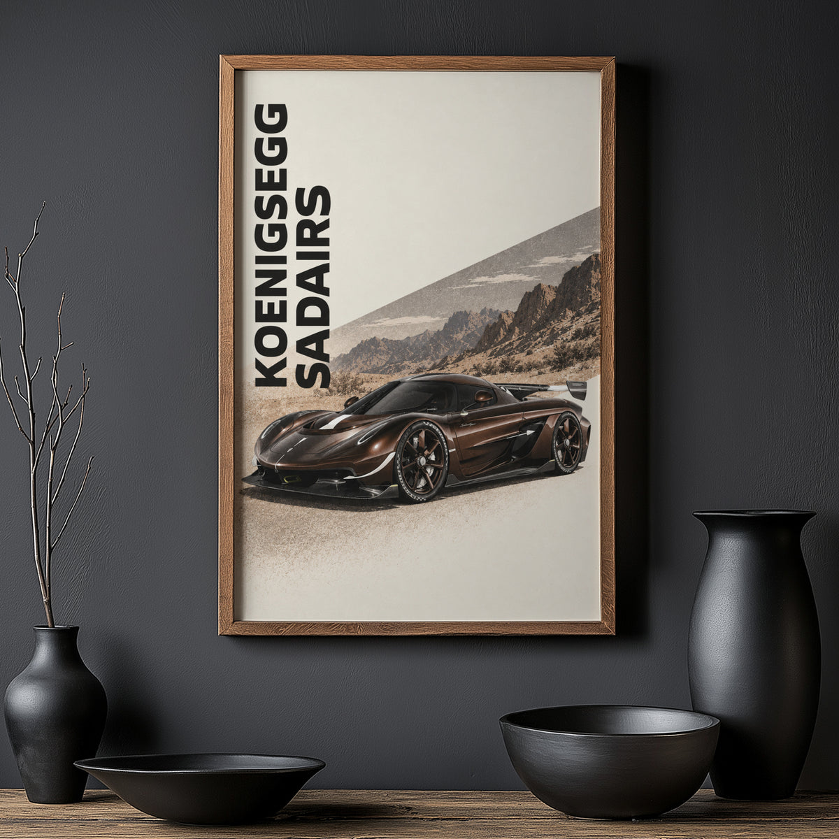 Vintage Koenigsegg Print, Hypercar Wall Art