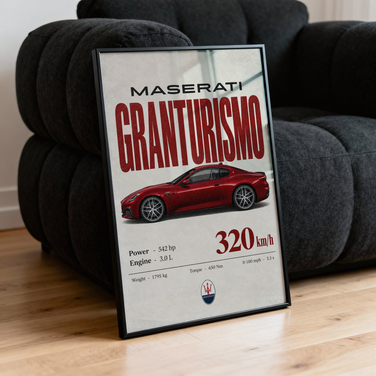 Vintage Maserati GranTurismo Print, Car Wall Art