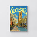 Vintage Colchester Poster, England Wall Art, Spring Print