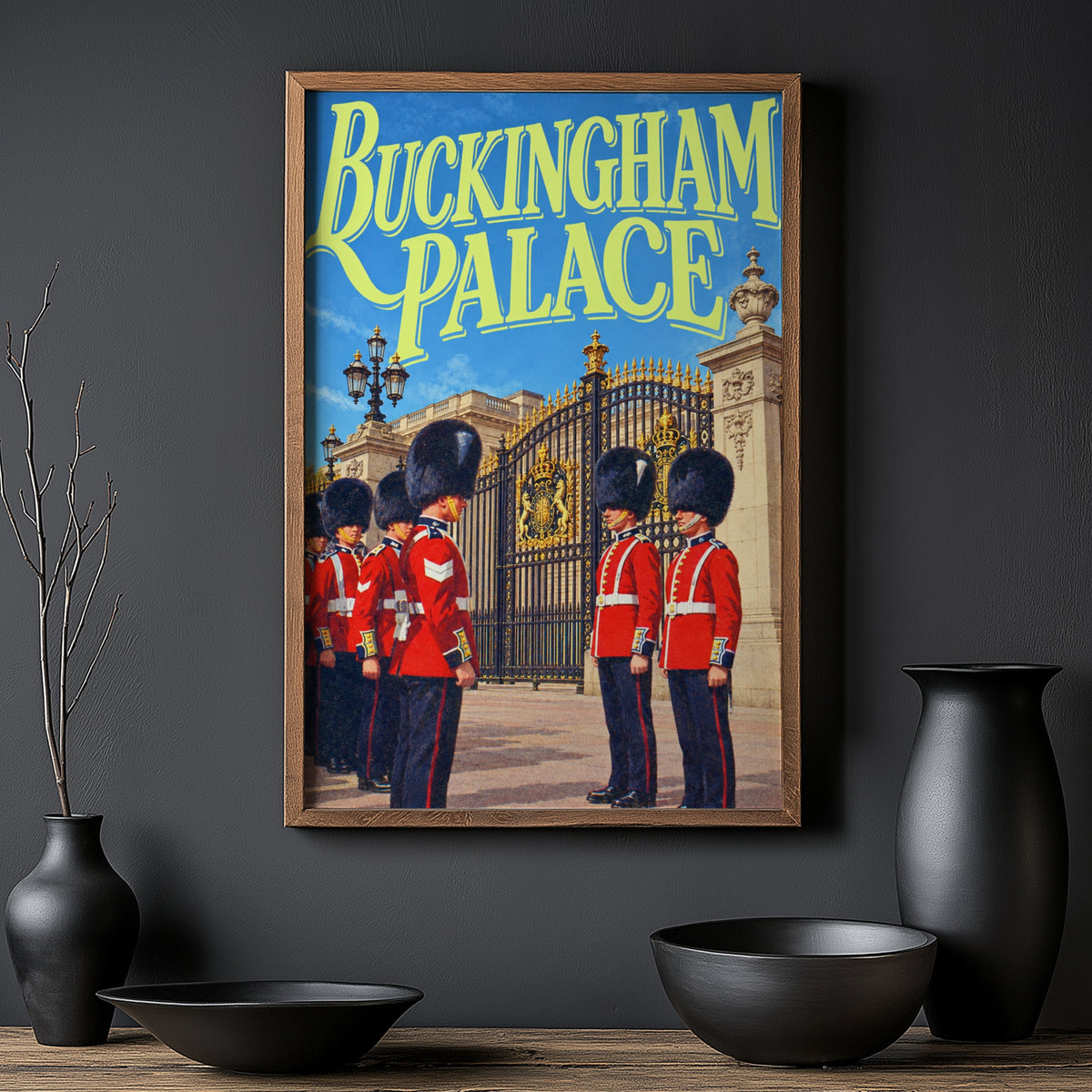 Vintage Buckingham Palace Poster, London Wall Art Print