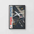 Vintage American Airlines Poster, Aviation Wall Art Print
