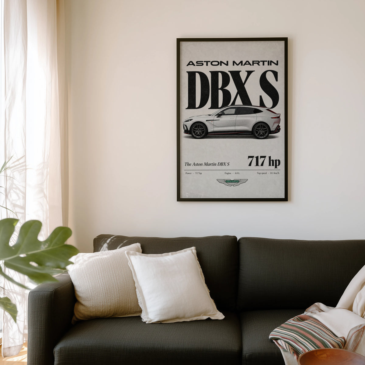 Vintage Aston Martin DBX S Print, Car Poster, Wall Art