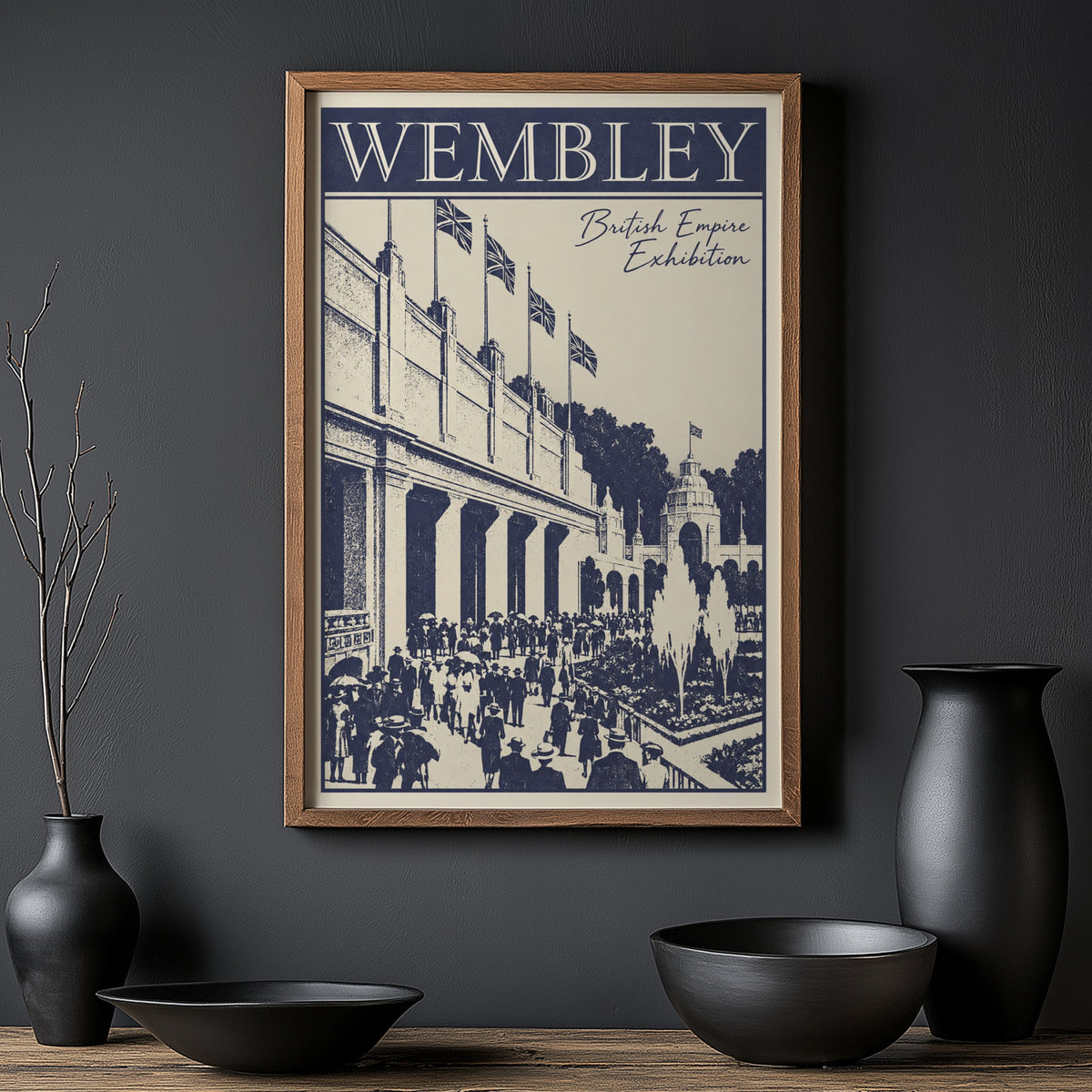 Vintage Wembley Poster, British Empire Exhibition Print