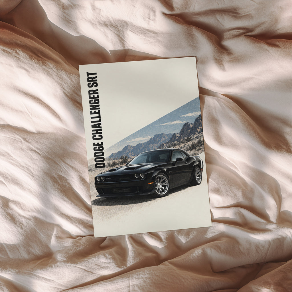 Vintage Dodge Challenger SRT Print, Muscle Car