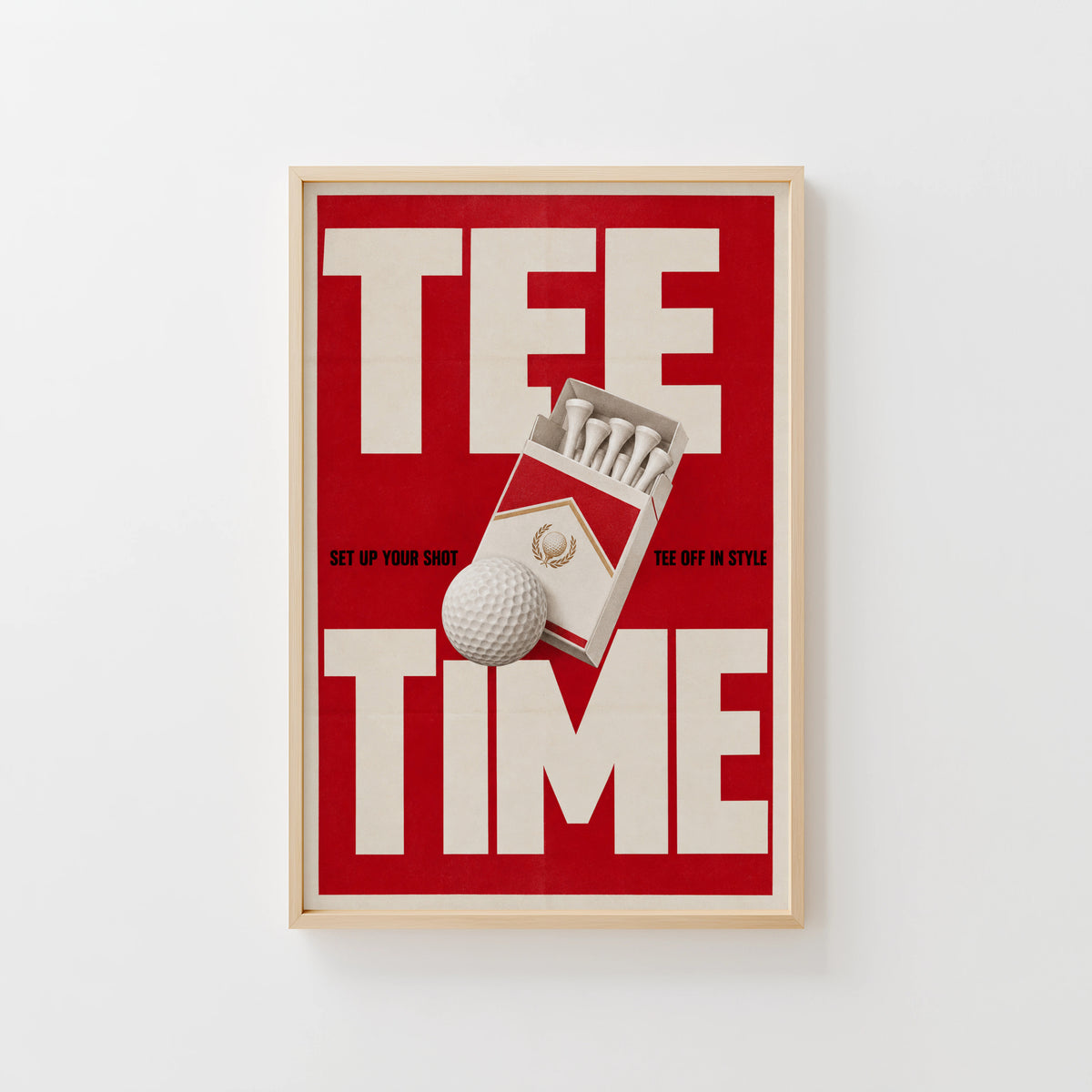 Vintage Golf Tee Poster, Retro Advert Wall Art, Print