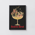 Vintage Champagne Print Poster, Jazz Band Bar Wall Art